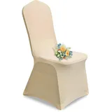 YOHOCS Polyester Spandex Stuhlhussen, Universell Spandex Stuhl-Stretchhusse Stuhlbezüge für Hochzeit Taufe Geburtstagsfeier Dekoration Feiern Haus,Champagne,4pcs