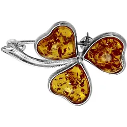 Brosche OSTSEE-SCHMUCK "Ostsee-Schmuck Brosche Blüte Brosche Blüte", weiß, Broschen, Damen, Silber 925 (Sterlingsilber)