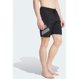 adidas Badeshorts Big Bars Schwarz/Weiß XS