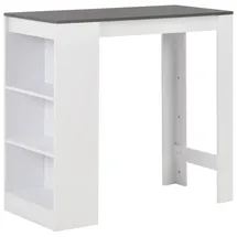 vidaXL Bartisch mit Regal 110 x 50 x 103 cm Weiß