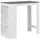 vidaXL Bartisch mit Regal 110 x 50 x 103 cm Weiß