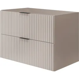 Rodan | Waschbeckunterschrank - 80cm | Beige matt - Kaschmir-Töne | B/H/T 80/57/46cm | Badezimmerschränke, Badmöbel, Waschbecken Unterschränk - Beige