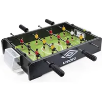 Umbro Mini Tischkicker - Kickertisch mit 12 Spielern - Kompakter Tischfußball - Inkl. 2 Mini Fußballen - Schwarz