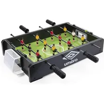 Umbro Mini Tischkicker - Kickertisch mit 12 Spielern - Kompakter Tischfußball - Inkl. 2 Mini Fußballen - Schwarz
