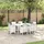 vidaXL Garten Essgruppe 7 pcs Weiß Poly-Rattan
