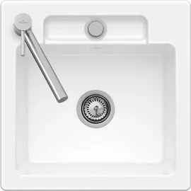 Villeroy & Boch V&B bündige Spüle Siluet 50 S Flat Spülbecken, crema