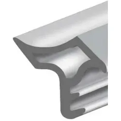 ELLEN Stahlzargendichtung K2378 W-PVC grau DIY Progr.,L 5mtr