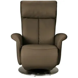 HIMOLLA Relaxsessel 7227 Leder 82 x 109 x 90 cm Braun mit Relax-Funktion