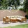 vidaXL Garten-Lounge-Set 7-tlg. creme Akazie