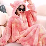 Hoodie Decke mit Ärmeln Weiche Fleece-Decke mit Ärmeln, tragbare Decke mit Kapuze, Winter, flauschiger Plüsch, Übergröße, warme Flanell-Hoodie-Decke for den Außenbereich(Picture color-2,XS130x150cm)