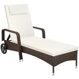 TecTake Rattan Sonnenliege Cassis