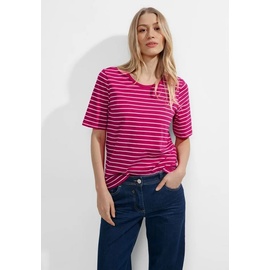 Cecil Damen Gestreiftes T-Shirt pink sorbet XS