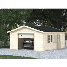 Palmako Einzelgarage Roger 5,14 x 5,98 m grau mit Sektionaltor