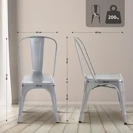 CLP 4er Set Stühle Benedikt silber