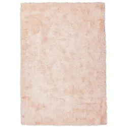 Hochflor-Teppich BRUNO BANANI "Alga", rosa, B:200cm H:40mm L:290cm, Kunstfaser, Teppiche, Uni, Shaggy, Langflor, besonders weich und kuschelig, Wohnzimmer