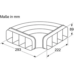 Siemens - Flachkanal 90 ° horizontal | HZ9VDSB1