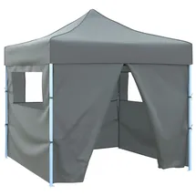vidaXL Pop-Up 3 x 3 m inkl. Seitenteile anthrazit