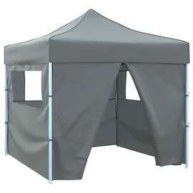vidaXL Pop-Up 3 x 3 m inkl. Seitenteile anthrazit