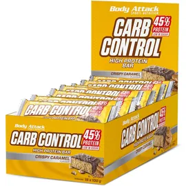 Body Attack Carb Control Crispy Caramel Riegel 15 x 100 g