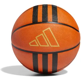 adidas Unisex 3-Stripes Rubber X3 Basketball Recreation Ball, Basketball Natural/Black/Gold Metallic, 5