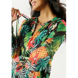 Aniston SELECTED ANISTON SELECTED, Schlupfbluse mit blickdichtem Jerseyfutter blau|bunt|gelb|grün|lila|rosa|rot 42, EU