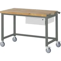 Stier Fahrbare Werkbank Premium mit 1 Schublade BxTxH 1250x700x880mm