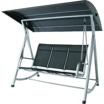 MWH Das Original MWH Kedline Hollywoodschaukel Aluminium/Textilene - 2 Jahre Gewährleistung - mind. 14 Tage Rückgaberecht - Silber
