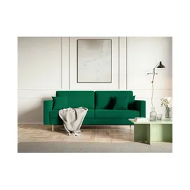 Selsey Schlafcouch Samt 3-Sitzer Grün