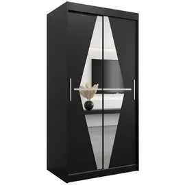 möbel kryspol Schwebetürenschrank BOLIWIA 100 x 200 x 62 cm Schwarz