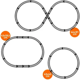 Carrefour Weihnachtszug 22tlg. & rot ¦ Polypropylen,Kunststoff ¦ Maße (cm): B: 39,5 H: 31 T: 5.5