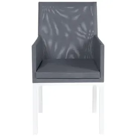 Beliani Gartenstuhl 62 x 52 x 91 cm grau/weiß 2 St.
