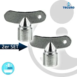 tecuro Steckschlüssel für Auslaufventile 6 x 6 mm - 2-tlg.
