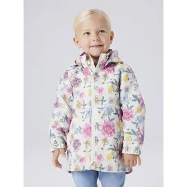 NAME IT Outdoorjacke NAME IT "NMFMAXI JACKET LI AOP NOOS", Mädchen, Gr. 86, birch, Web, Obermaterial: 100% Polyester, bedruckt, Po-bedeckend, elastischer Bund, Jacken Outdoorjacke
