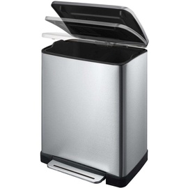 Eko E-Cube Tretmülleimer 50L Edelstal (34.5 x 50 Liter, - matt silber