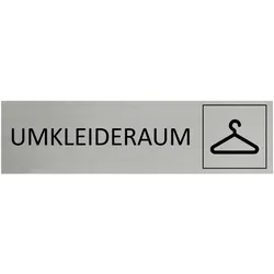 CombiCraft Aluminium Türschild Umkleideraum 165x45mm mit 3M-Tape
