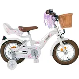 Volare Kinderfahrrad Blossom für Mädchen 12 Zoll Kinderrad in Weiß