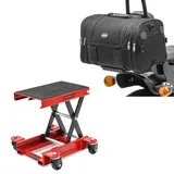 Set Hebebühne Rangierhilfe ConStands Mini-Lift Mover bis 500 kg rot mit Hecktasche 20-30L schwarz