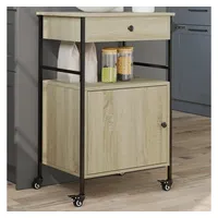 VidaXL Küchenwagen Sonoma-Eiche 56x43x89,5 cm Holzwerkstoff