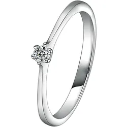 Fingerring »Schmuck Silber 925 Verlobung Trauring Ehering Partnerring«, mit Zirkonia (synth.), 46843924-48 silberfarben + kristallweiß