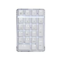 Mechanische numerische Tastatur GATERON Brown Switch Verdrahtete weiße beleuchtete Numpad 21 Tasten Tragbare Tastatur Erweiterter Aufbau White Magicforce von Qisan