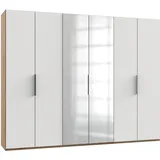 MID.YOU Drehtürenschrank Level 36A mit Geräten ca. 300 cm Weiß/Eiche