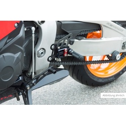 LSL Ersatzteil für 2Slide Rastenanlage 118K131-RRT, Schaltseite, ZX-6R, 09-12, Racing, schwarz