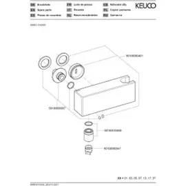 Keuco meTime_spa Schlauchanschluss DN 20 mit Wandhalter