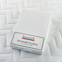 Bertsch Hotelwäsche Jersey-Spannbettlaken, weiss, 90x200cm, 100% Baumwolle (weiss)