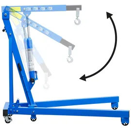 BGS Werkstattkran 1000 kg Stahl grau fahrbar