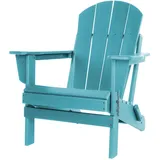 ASPERO Gartenstuhl 75 x 75 x 83 cm grau/türkis