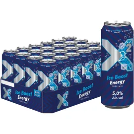 x2 X QUADRAT® - X2 Ice Boost Energy - Biermix mit Energydrink - Dosen-Bier (24x0,5L)