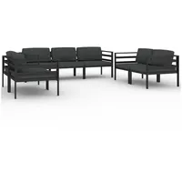 vidaXL Garten-Lounge-Set 7-tlg. anthrazit