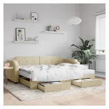 vidaXL Tagesbett 100 x 200 cm Creme