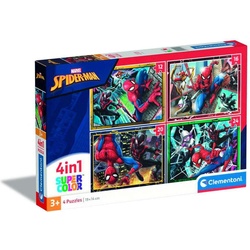 Clementoni Puzzles Marvel Spiderman, 4in1